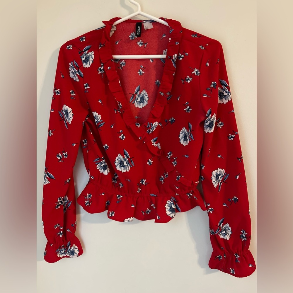 H&M Floral Top, Size 4